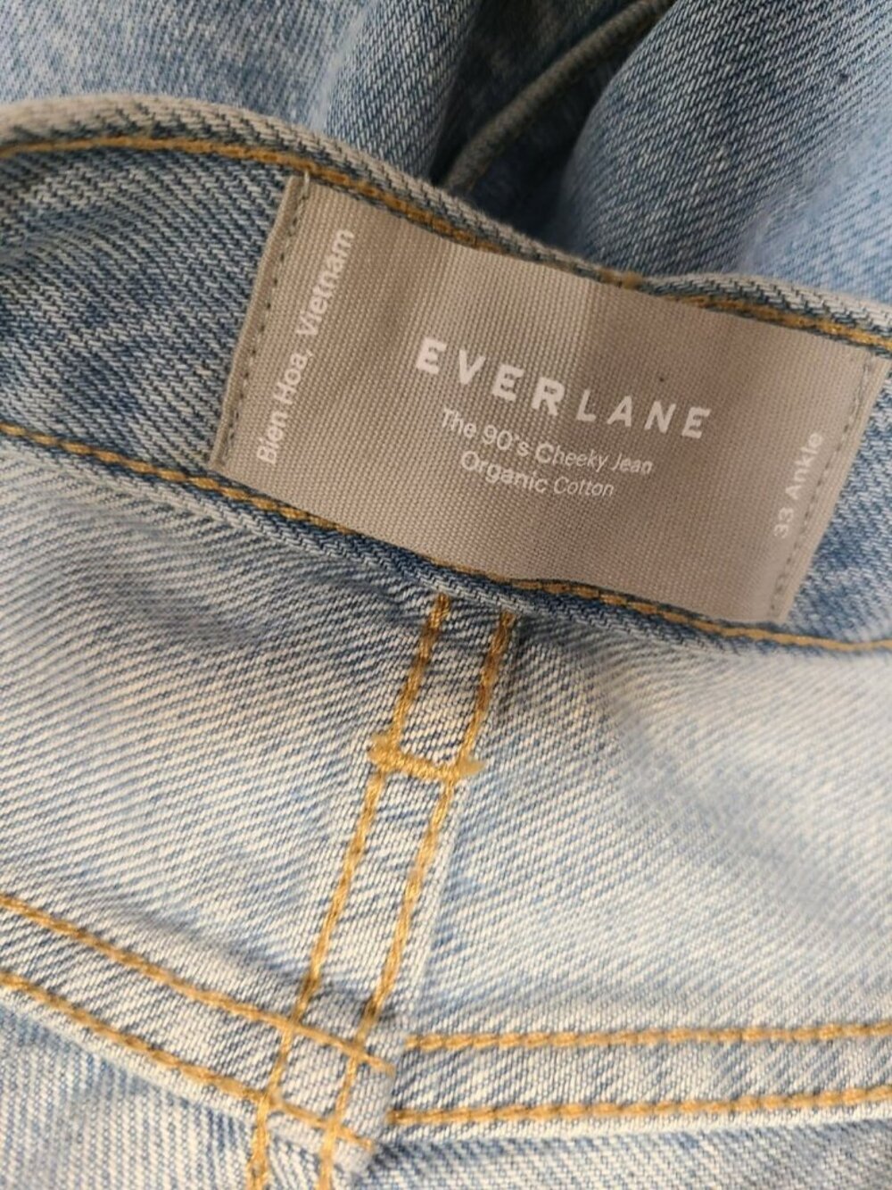 Everlane Womens 90s Cheeky Jeans Size 33 High Rise Straight Organic - Picture 11 of 12